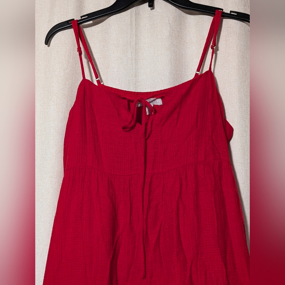 🌷Like New Chelsea28 Elegant Red Tiered Maxi Dress, Size XL - Picture 9 of 15